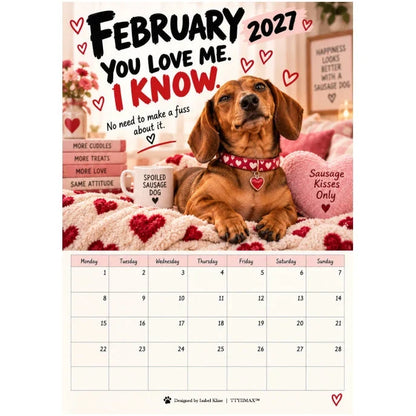 🐶Naughty Dachshunds 2027 Wall Calendar – 12 Months of Mischief, Mayhem & Sausage Dog Smiles