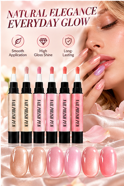 💅 6PCS One-Step Gel Nail Art Pen Set – Salon Beauty at Home