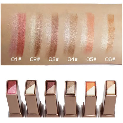 ✨ 6Pack Dual-color eyeshadow stick-brightens the eyes for a natural and long-lasting look