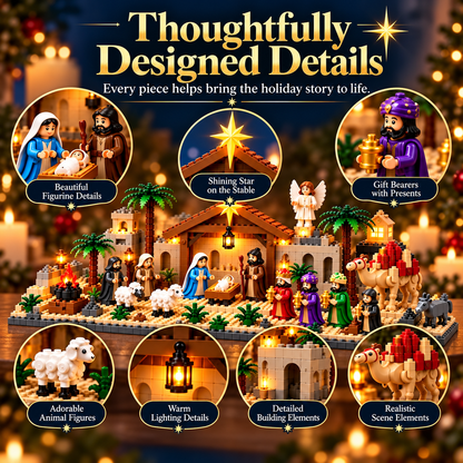 Nativity Advent Calendar – 24-Day Buildable Christmas Nativity Set