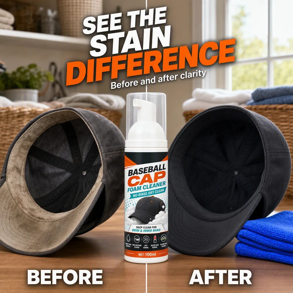 🧢 No-Rinse Baseball Cap Foam Cleaner ✨